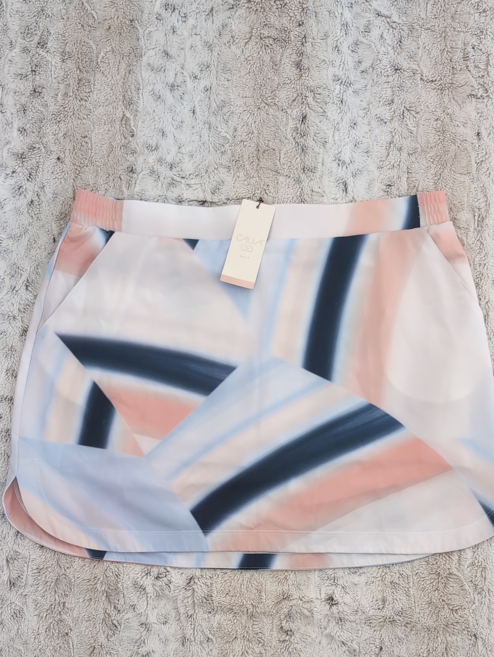 CALIA Sediment Stripe Ardosia Birdie Golf Skort